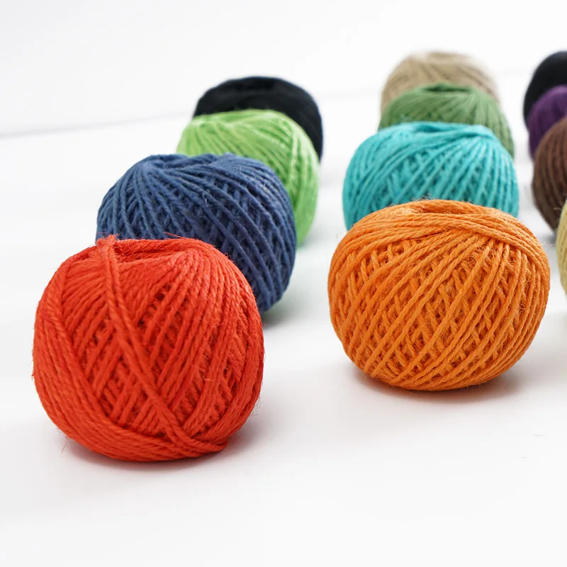 

50 Meters/lot Natural Burlap Hessian Jute Twine Cord Hemp Rope Wedding Gift Wrapping Cords Thread party decoration for DIY K01