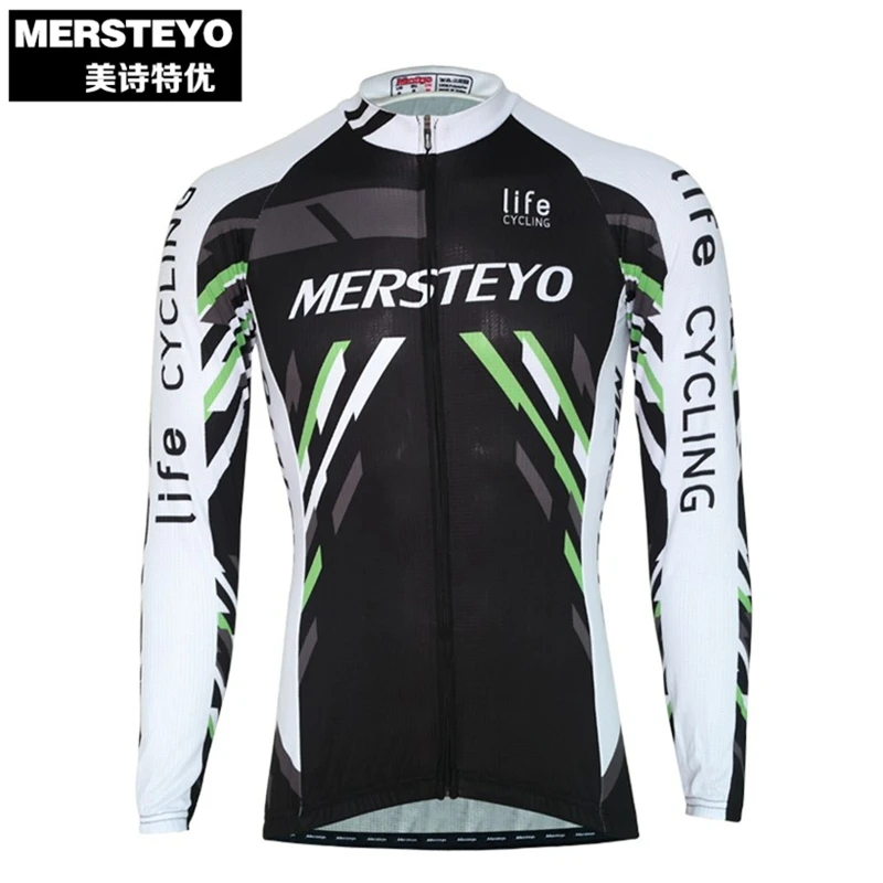 Mersteyo الرجال فريق الدراجات الفانيلة الخريف ملابس رياضية طويلة الأكمام قمصان الصيف سترة عاكسة uv حماية ركوب الملابس