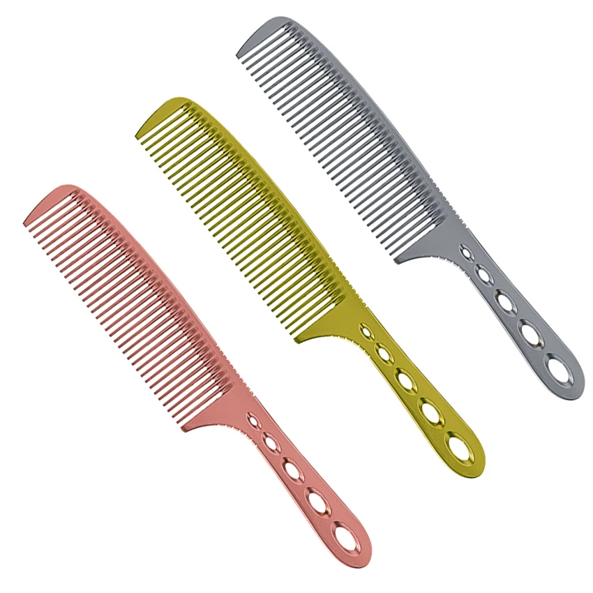

Pro 1 Pcs Hand Made Metal Men Haircut Antistatic Titanium Alloy Hairdressing Cut Comb For Hairdresser A-03 Salon Hair Steel Comb