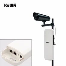 KuWfi 5G Outdoor Wireless Bridge CPE 900Mbps Wifi Repeater 11AC Wireless Router 3.5KM PTP Wifi Range for Wireless IP Camera/CCTV