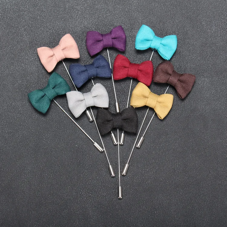 20pcslotCottonbowtieboutonnierelapelpinMensMinibowtielapel