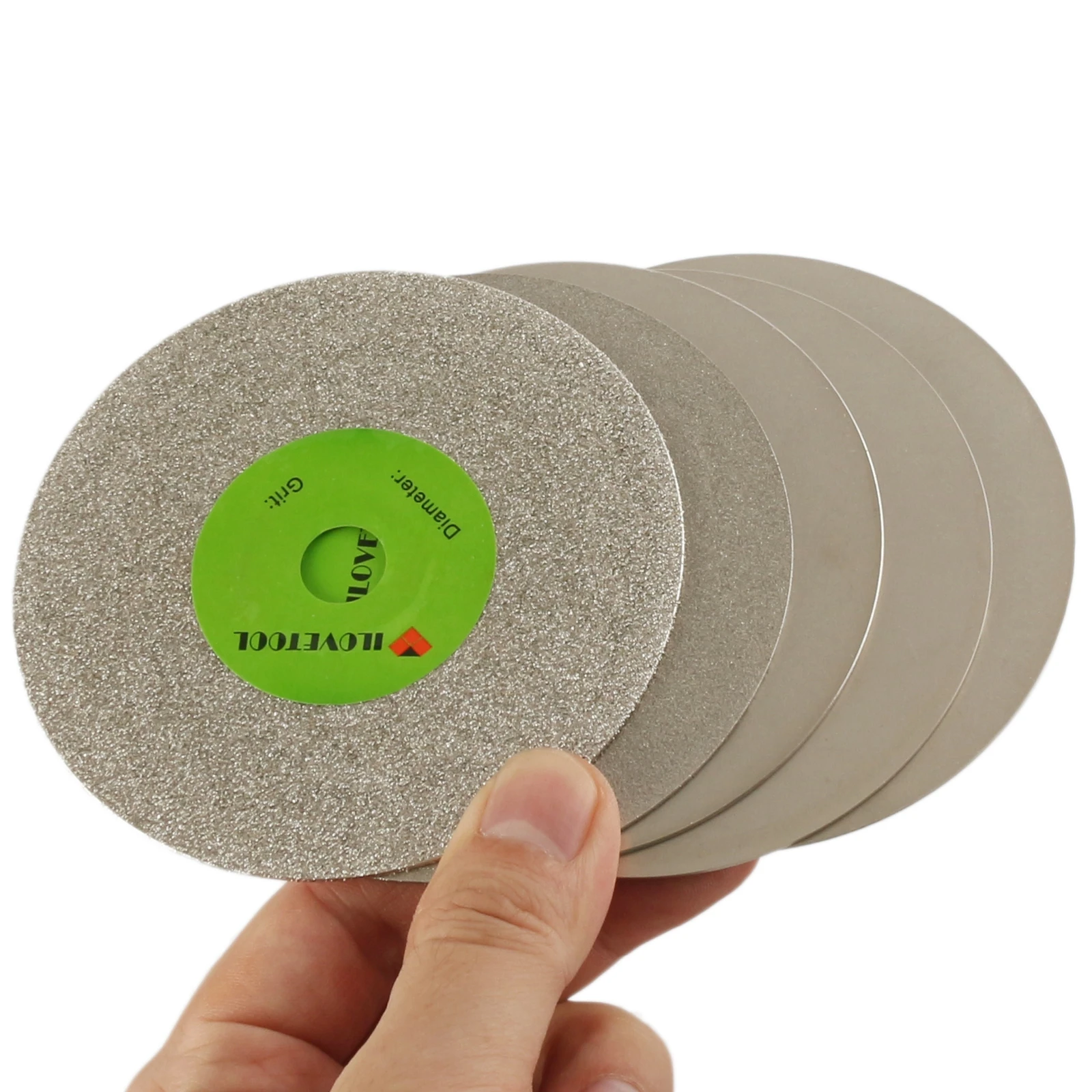 4" inch 100 mm Grit 80- 3000 Diamond Coated Flat Lap Disks Grinding Polish Wheel ILOVETOOL