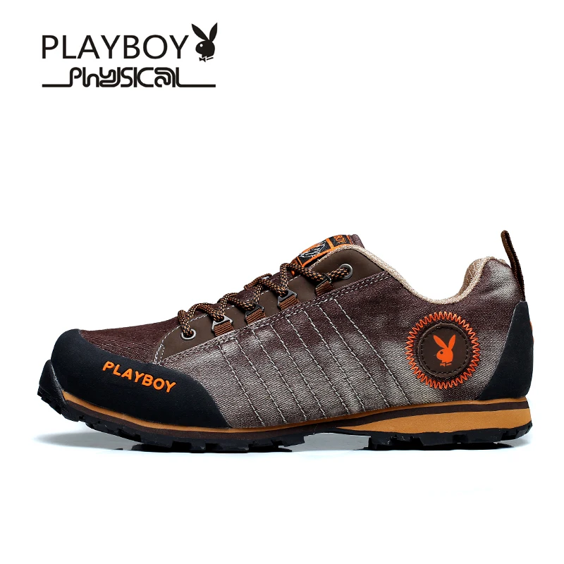 PLAYBOY/Мужская парусиновая обувь; коллекция года; дизайнерская мужская износостойкая уличная брендовая повседневная обувь на плоской подошве со шнуровкой для мужчин
