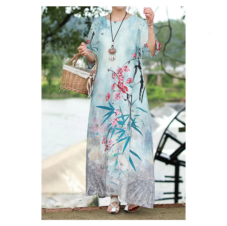 32303 long floral dress summer (10)