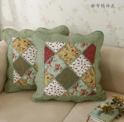 Лоскутная стеганая наволочка для подушки с цветочным рисунком, наволочка для сада, дивана, наволочка для подушки, спинка, поясная наволочка, для дома - Цвет: Single pillowcase