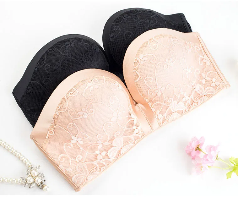 Strapless Bra Sexy Lace Bra Strapless Bra Push Up Lace Bralet Seamless Bras Everyday Push Up Wire Free 9 