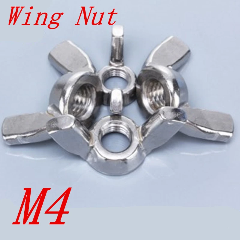 Ochoos 25Pcs M4 DIN315 304 Stainless Steel Hand Tighten Nut Butterfly Nut Ingot Wing Nuts Ochoos 25Pcs M4 DIN315 304 Stainless Steel Hand Tighten Nut Butterfly Nut Ingot Wing Nuts