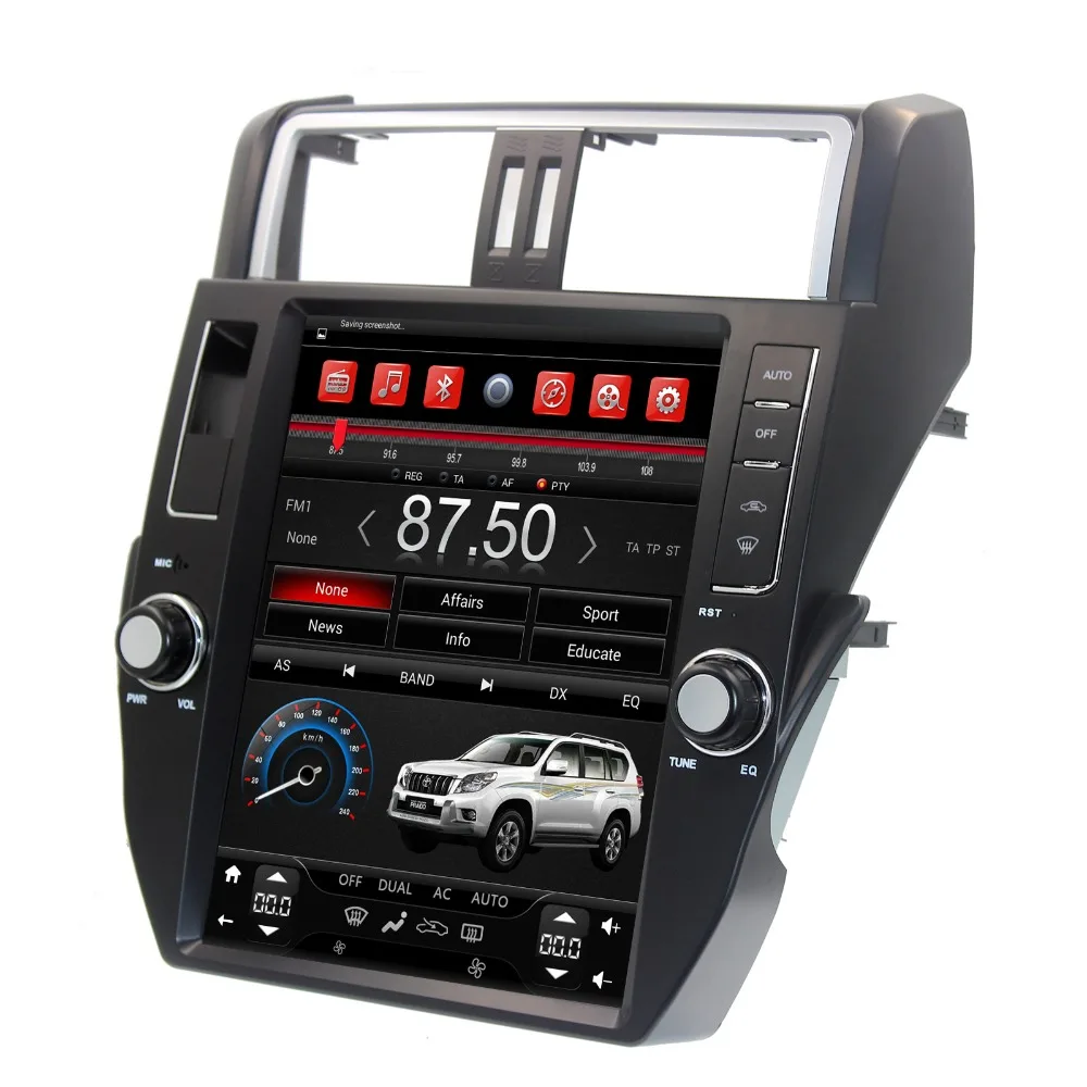 Discount 12.1 inch Vertical Tesla style Android 6.0 Car DVD GPS for Toyota Land Cruiser Prado 150 2010-2013 Autoradio GPS Car Head Unit 2