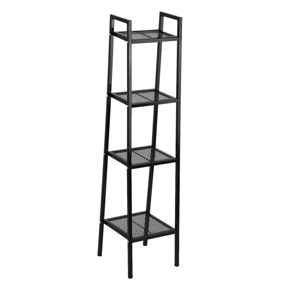 

4 Tier Ladder shape Shelf Unit Bookshelf Bookcase Book Storage Display Rack Stand White Display Ornaments