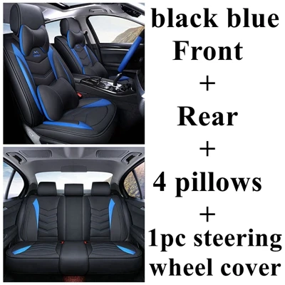 Чехол на Автокресло для JEEP Wrangler jk unlimited Rubicon Sahara Liberty Commander Compass Патриот Ренегат CHEROKEE Grand CHEROKEE - Название цвета: black blue luxury