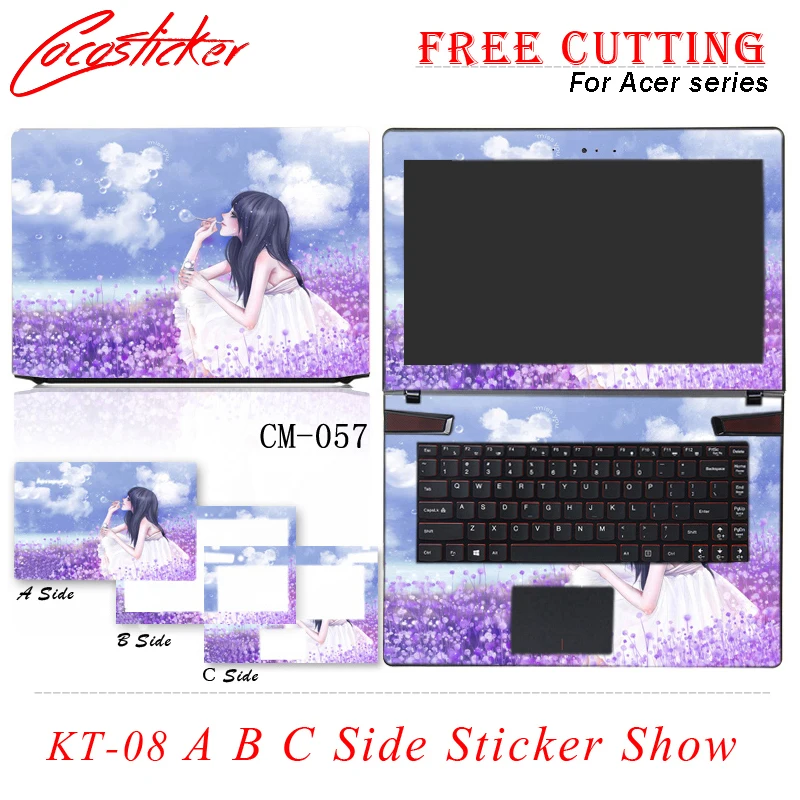Свободный крой скины для acer модель серии Стикеры s Красочные ноутбук Стикеры s ABC сбоку полное покрытие виниловая наклейка Индивидуальные