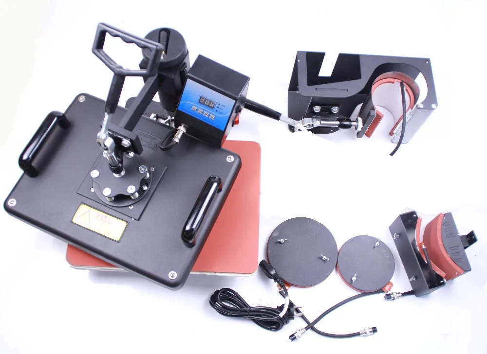 Free Shipping 5 in 1 Sublimation heat press transfer machine DX 035 for Printing Mug Plate
