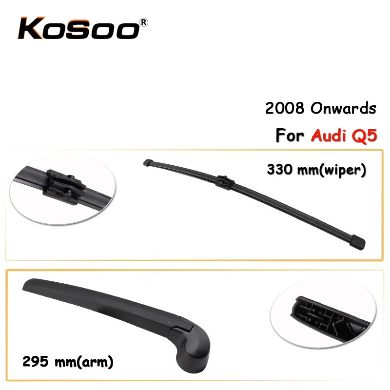 KOSOO Auto Rear Car Wiper Blade For AUDI Q5,330mm 2008 Rear Window