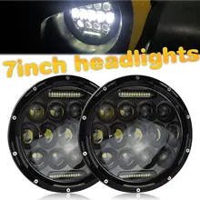 1x 75W 7'' Led Headlight H4 H13 High Low Beam Round Cars Running Lights for Jeep Lada Niva 4x4 4WD Motorcycle Driving Offroad 1x 75W 7'' Led Headlight H4 H13 High Low Beam Round Cars Running Lights for Jeep Lada Niva 4x4 4WD Motorcycle Driving Offroad