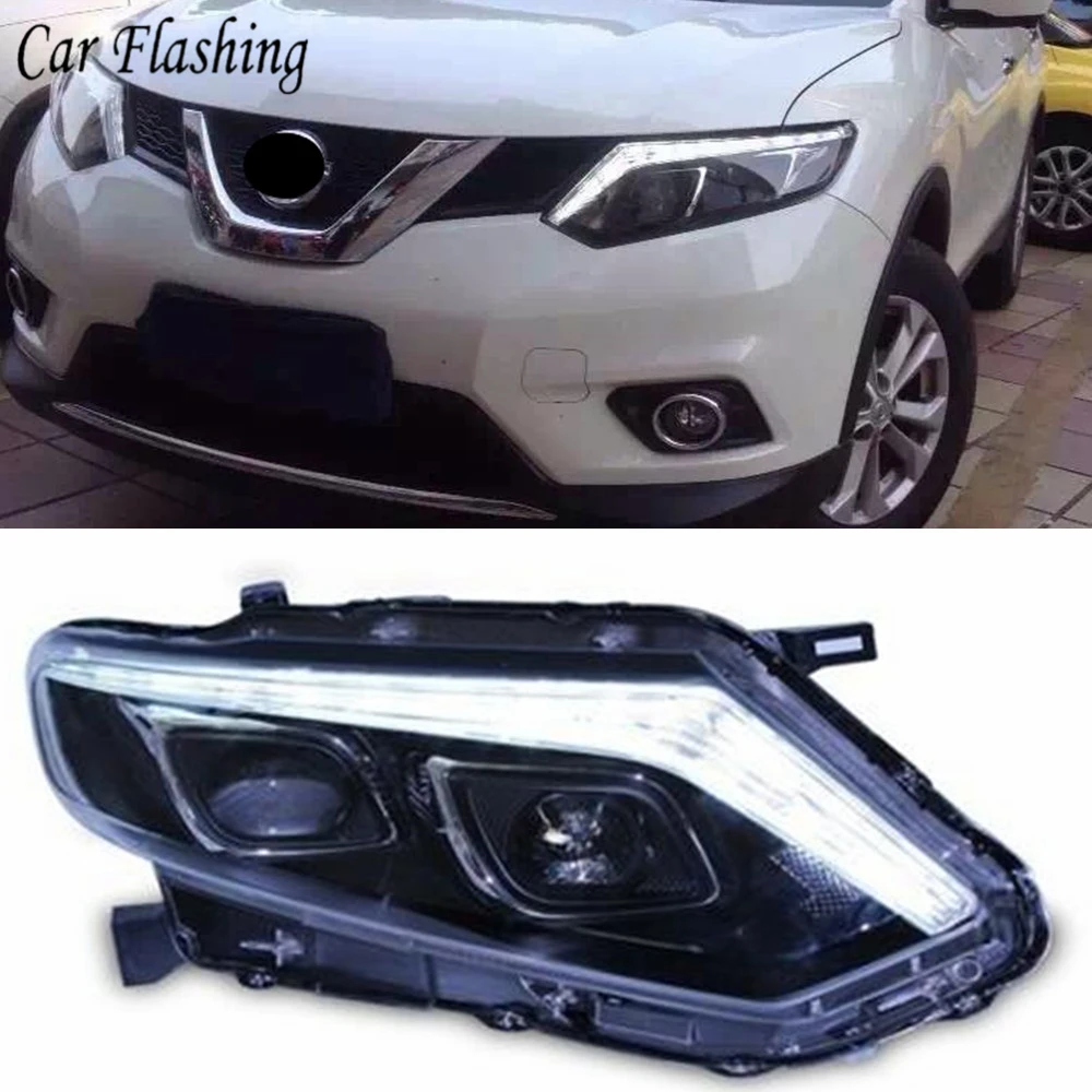 

Car Style LED headlights for Nissan X-Trail 2014 2015 2016 for XTrail head lamp LED Lens Double Beam H7 HID Xenon bi xenon lens