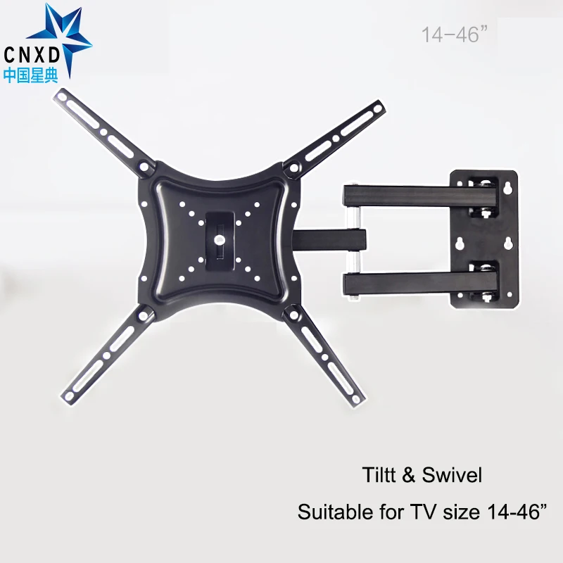 قابل تلفزيون جدار جبل كامل الحركة قوس جدار حامل قابل للتعديل جبل الذراع صالح البلازما شقة LED TV 14\