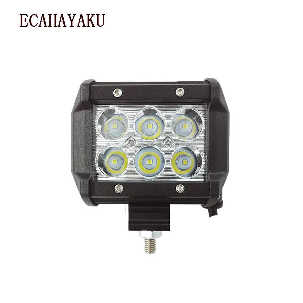 

ECAHAYAKU 1Pcs Spot Beam 4Inch 12V Led work Light Bar 6000K 2400Lm Led Chip Auto Replacement Parts For Jeep 4x4 4WD ATU SUV boat