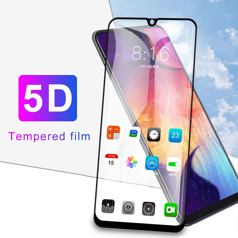 Закаленное стекло 5D с закругленными краями для samsung Galaxy A50 A30 M30 A40 M20 M10 на SM A505FN A305FN A405FN Защитная пленка для экрана