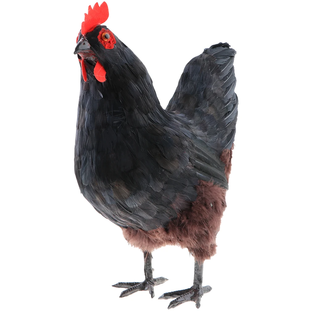 Lifelike Big Rooster Simulation Realistic Farm Animal Photo Prop