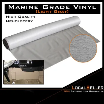 

Light GreyVinyl Fabric DIY Car Boat Interior Seat Marine Leather Upholstery 80cm x 139cm