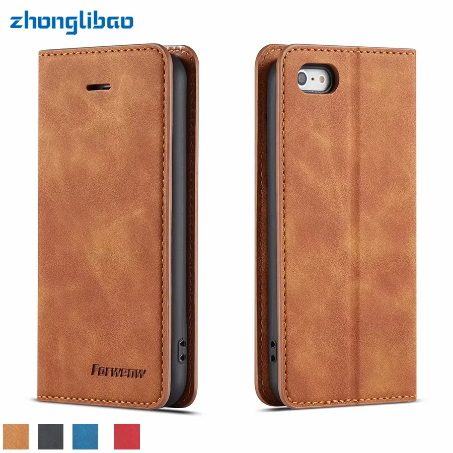 

Flip Magnet Leather Case for Iphone 5 5s Se Etui Luxury Card Holder Wallet Stand Magnetic Silicon Cover for Iphone 5se Carcasa