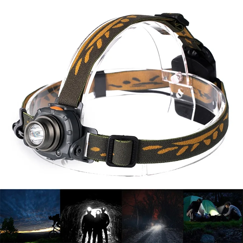 1PC XPE LED Mini Headlamp IR Sensor Headlight Hunting Fishing Light Camping Head Torch Flashlight AAA Battery Lamp(Not Include)