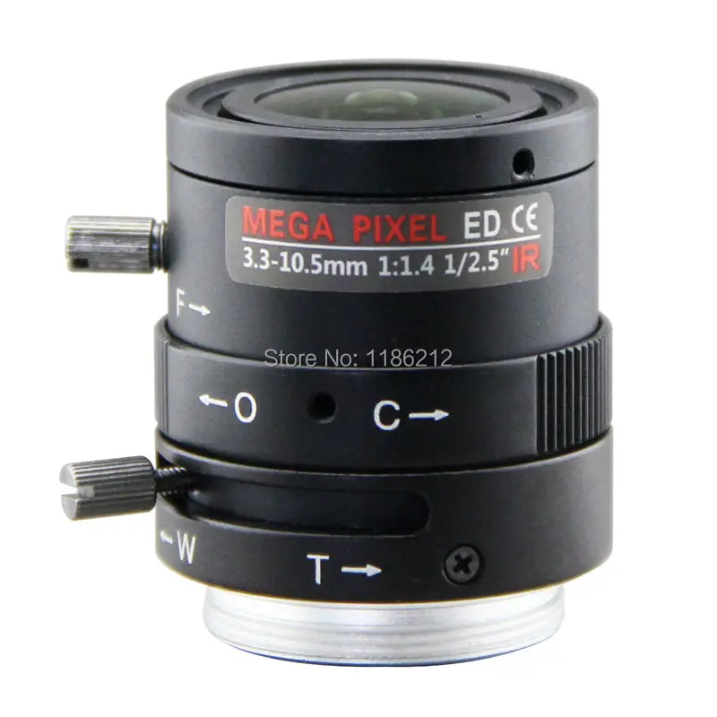 5MP ручной Iris Lens3.3-10,5 мм, 1/2. 5 "варифокальный объектив, объектив для камеры скрытого наблюдения 720 P/960 H/1080 P/3MP/IP/Box пришел