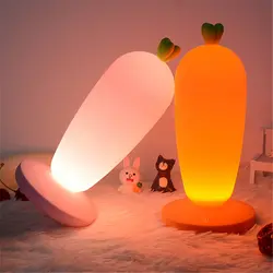 Милый морковный ночник детский прикроватный светильник зеленый абс портативный светодио дный светодиодный ночник Рождественский день