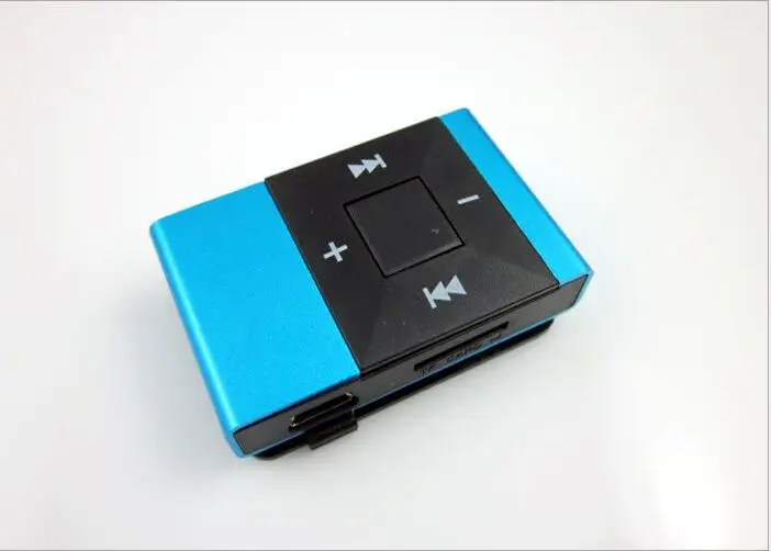 Новые мини-наушники Mp3 музыкальный плеер Mp3 плеер Поддержка Micro TFCard слот USB MP3 S порт плеер USB порт с наушниками для телефона - Цвет: Синий