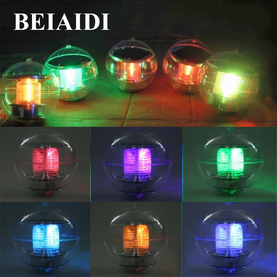 

BEIAIDI 5PCS RGB Solar Floating Ball Night Light 7 Color Changing Waterproof Pond Swimming Pool Fountain Garden Decoration