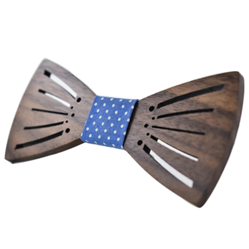 Вырезанные из дерева аксессуары галстук-бабочка творческий дерева бабочка Мужская и женский галстук 3 стиль галстук для Adlut D1 - Цвет: 4