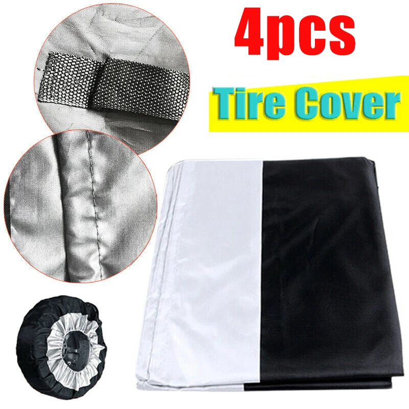 

4x Car Tire Carry Bags For 19-23inch Car SUV Minibus Tire Tyre Wheel Protection Cover Storage Carry Bag