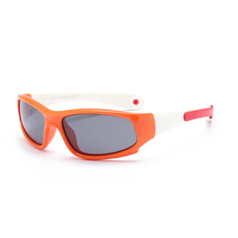 Винтаж солнцезащитные очки детей поляризованный солнцезащитные очки желтая коробка для мальчиков и девочек очки гибкие бренда очки UV400 - Цвет линз: C7