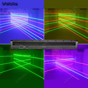 

Long type 8-eyed laser light RED GREEN BLUE mixed colors ktv flash bar laser sound control light dynamic bicycle room CD50 W01