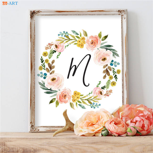 Flowers Floral Canvas Painting Quote Poster Print Nursery Wall Art