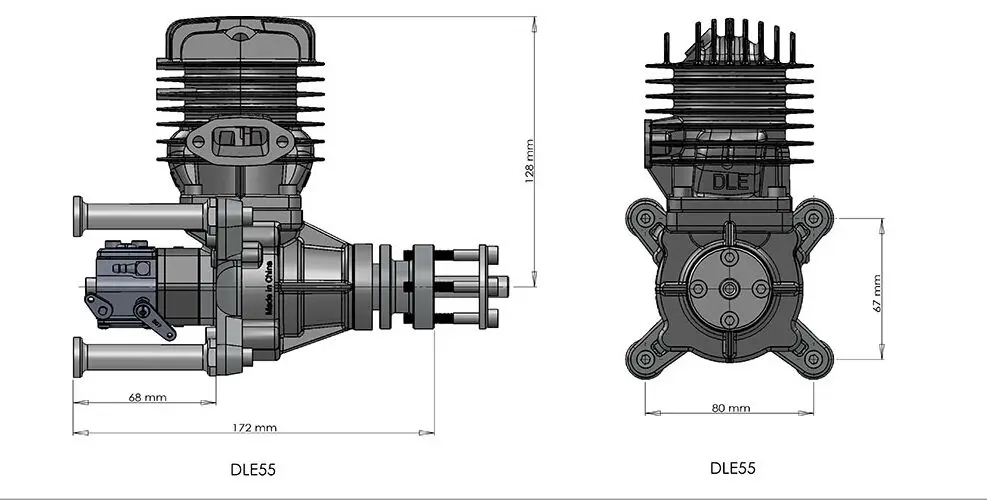 DLE55 55cc радиоуправляемая модель самолета бензиновый двигатель 5,5 л.с. двигатель для газовой модели самолета