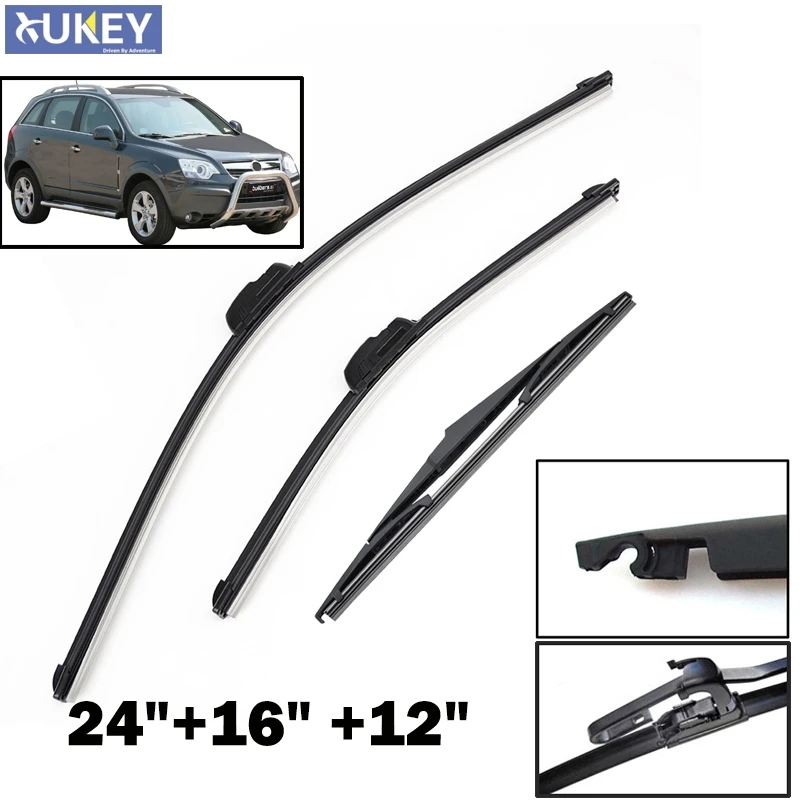 Misima Front Rear Windshield Windscreen Wiper Blades Kit Set For