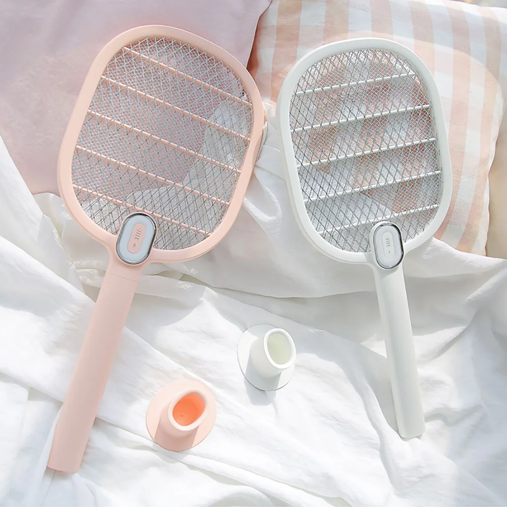 

Electric Mosquito Swatter With LED Lights USB Rechargeable Mosquito Killer Handheld Racket Insect Fly Bug Wasp Swatter