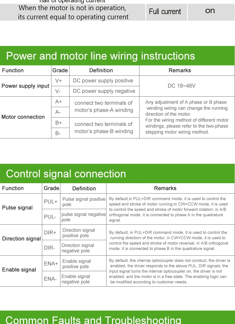 com 24-50v, dc, a, nema 23, 24,