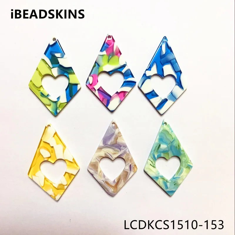 

New arrival! 45X29mm 50pcs/lot acetic acid imitate marble texture triangle-shape charms for earring/Jewelry DIY(As shown)