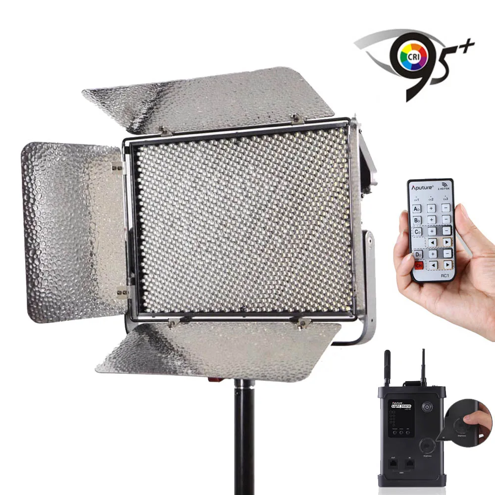 

Aputure Light Storm LS 1S 1536 PCS SMD Lamp Beads High CRI95+ LED Video Studio Light Panel with Anton Bauer Mount Controller Box