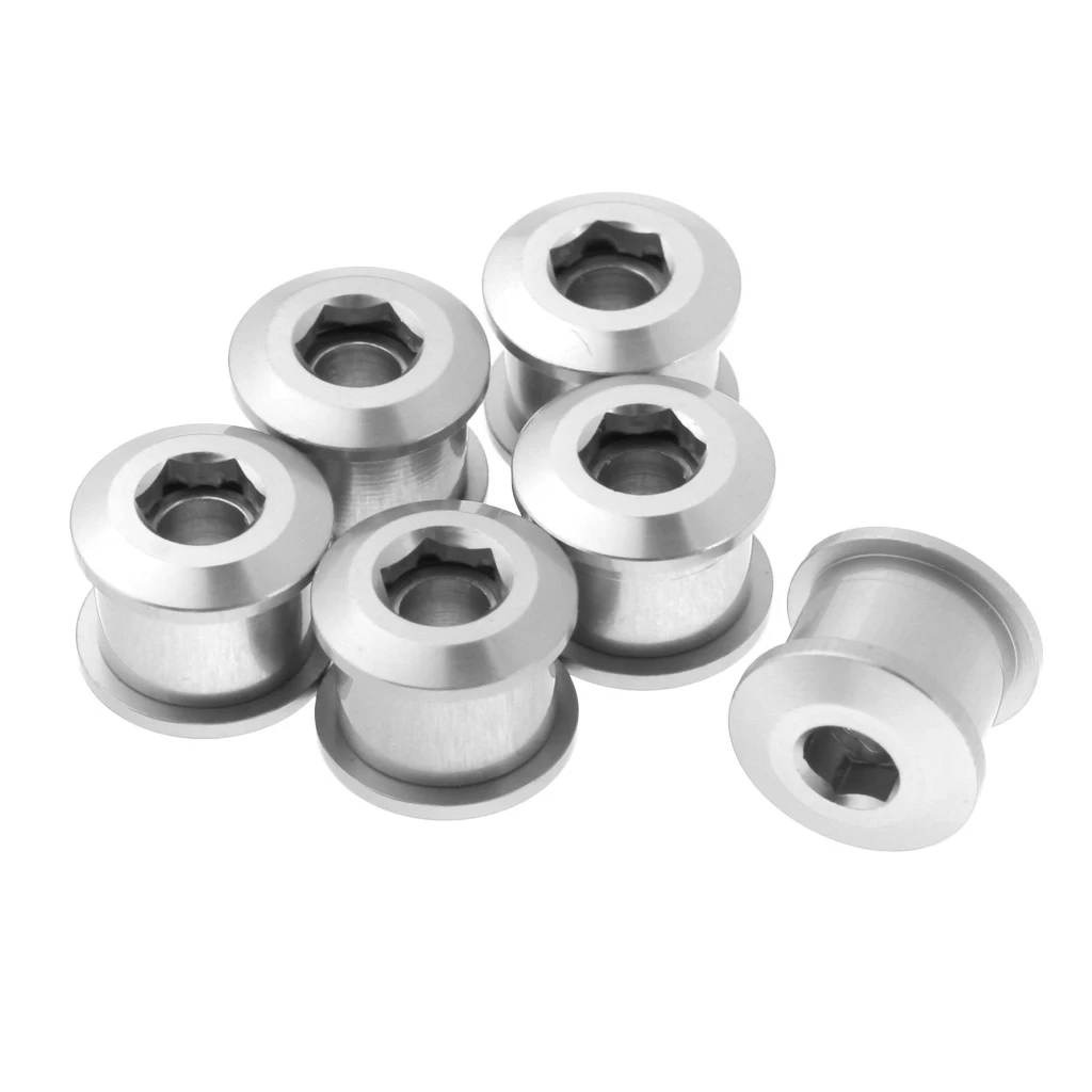 6PCS 7075 Aluminum Alloy CNC Bicycle Chainring Screws Bolts for Road Bike MTB Bicycle