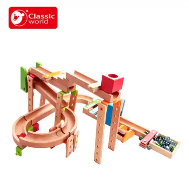 classic wooden marble run