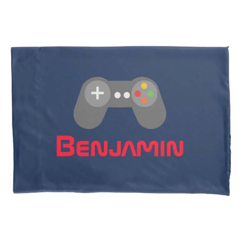 

Blue and Red Video Game Controller Pillowcase Throw Pillow Cushion Cover Sofa Home Decorative Zippered 20x30 inch