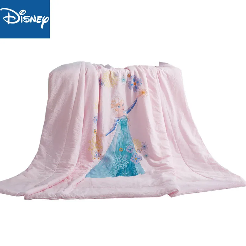 

disney girl beddings pink frozen elsa summer quilt cartoon bed spreads stitching thin comforter queen size blanket birthday gift