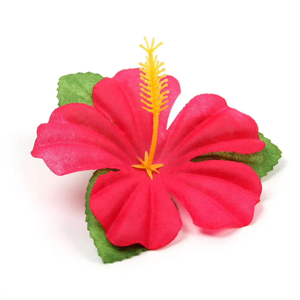 24 шт. Arrtificial Гавайская китайская роза декор с цветами поддельные цветы для праздничные Свадебные украшения