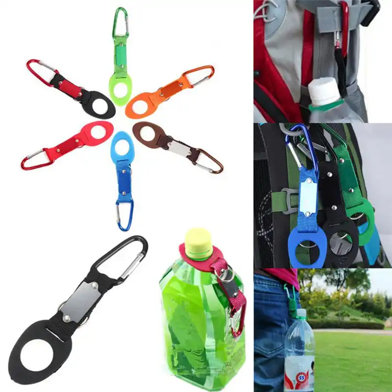 Gsyamh Clip De Nylon para Soporte De Botella Clip para Colgar Botellas De Agua con Hebilla Clip De Gancho para Soporte De Botella De Agua Adecuado Colgar Botellas De Agua F/ácil De Llevar(8 Piezas)