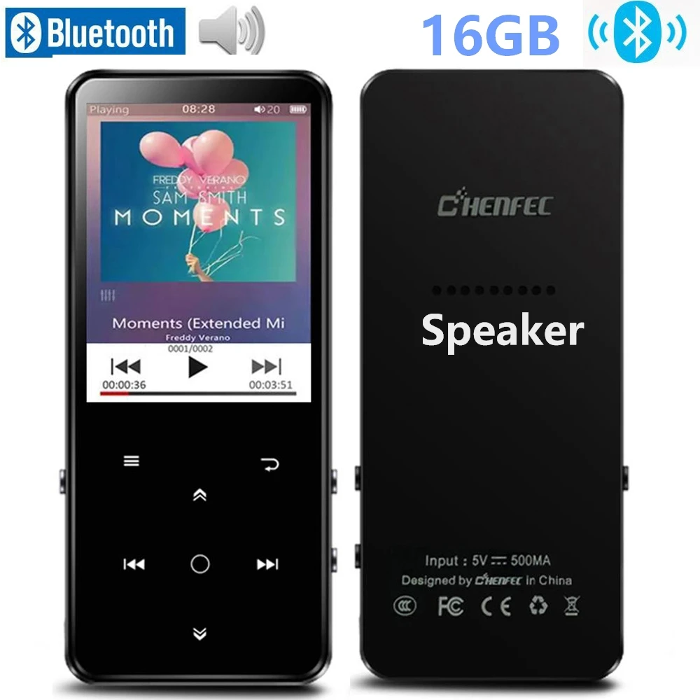 Mp3 плеер с Bluetooth 4 0 сенсорная кнопка 16 Гб Встроенный динамик металлический HIFI без