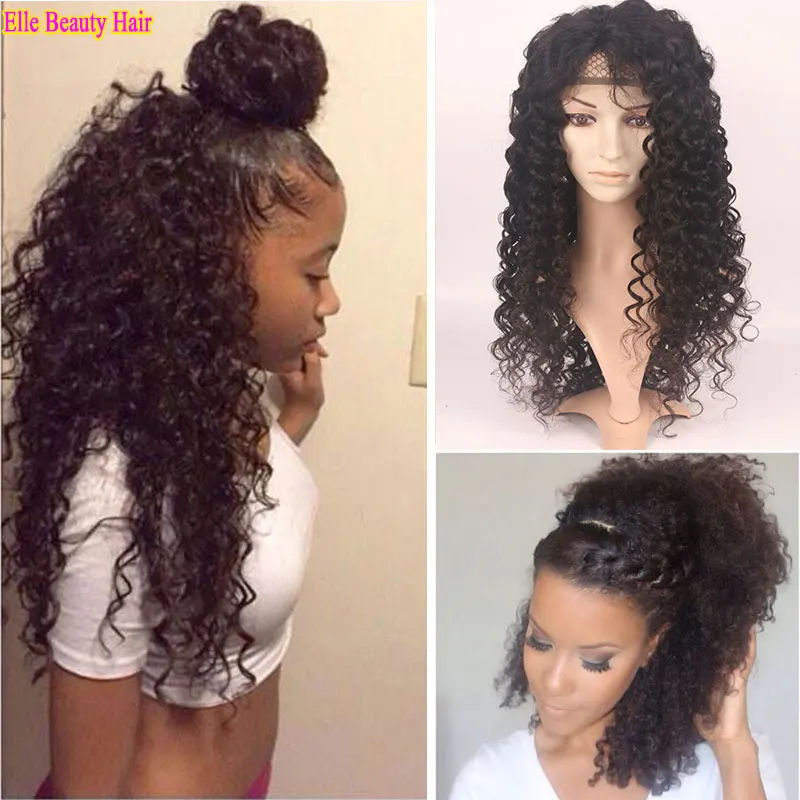 deep curly free glue Full Lace Human Hair Wigs For Black Women Glueless