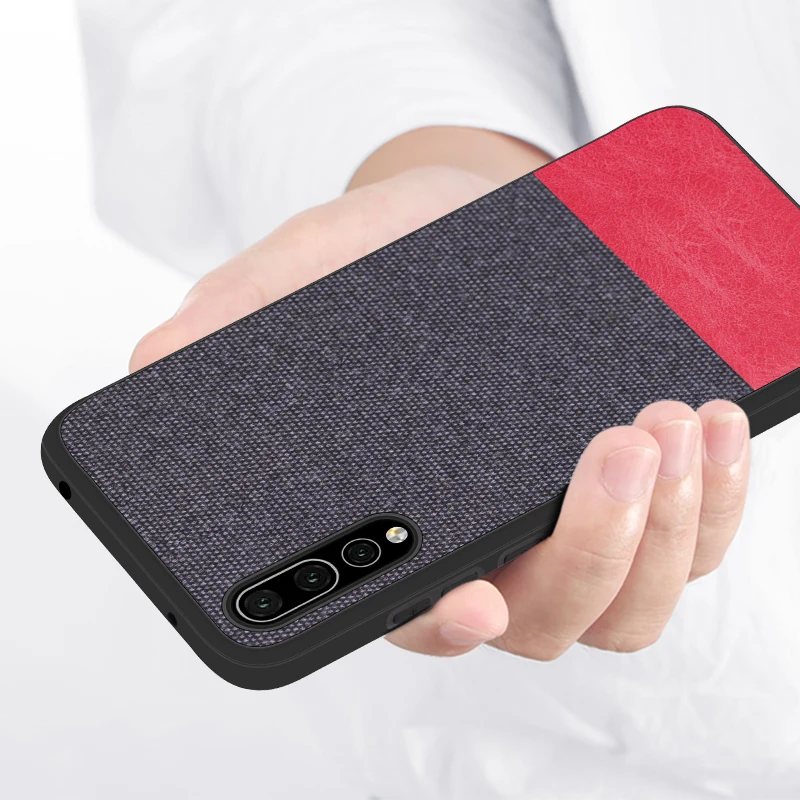 Для Huawei P30 Pro Чехол Мягкий силиконовый край роскошный тканевый чехол для P20 Lite P10 Plus
